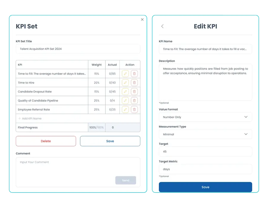 KPI set AI KPI generator - hulutarget