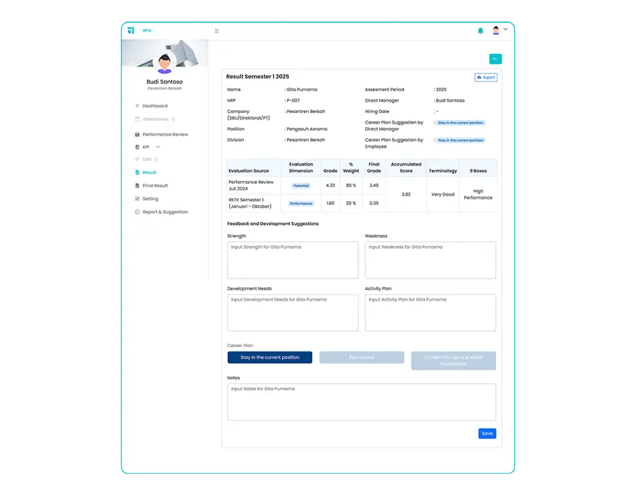 employee development AI KPI generator - hulutarget